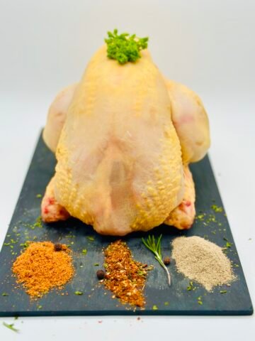 Photo d'un poulet fermier