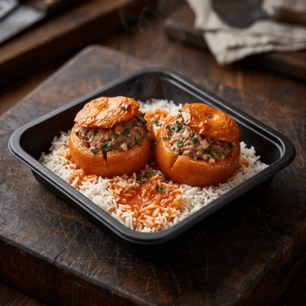 Tomates farcies maison , cuisinées par La Bavette du Boucher à Grenoble