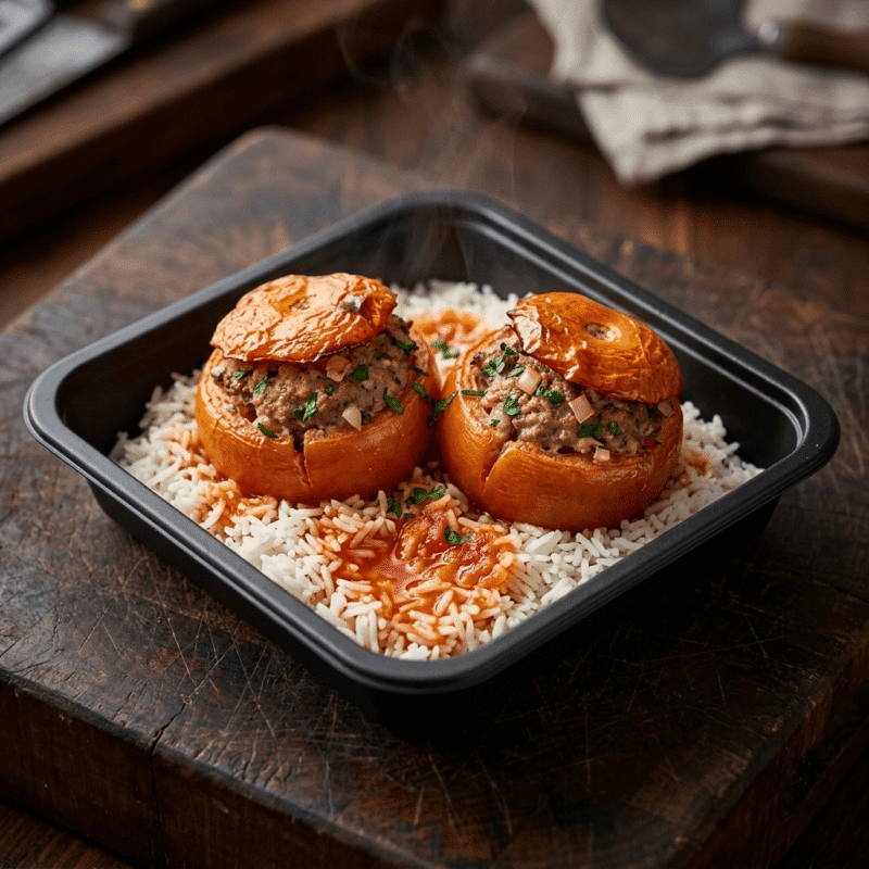 Tomates farcies maison , cuisinées par La Bavette du Boucher à Grenoble