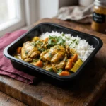 Colombo de poulet et riz basmati cuisinés par La Bavette du Boucher à Grenoble